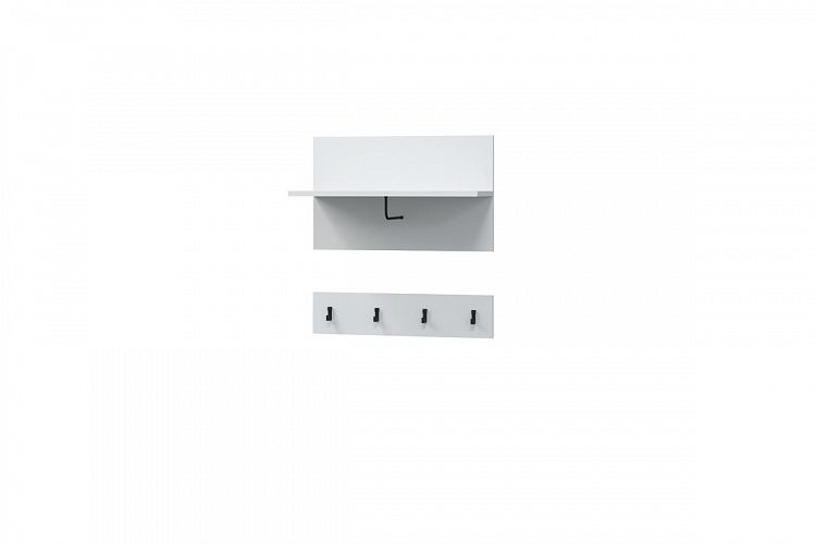 Вешалка под плечики и крючки белая Шарлиз МЛК
