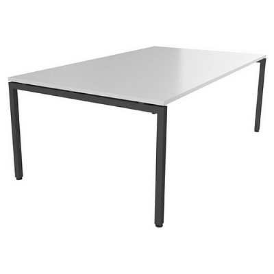 Стол переговоров без подрозетника MULTI-OFFICE СТИЛ (Steel) 210х120х76 белый / антрацит