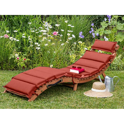 Шезлонг-лежак Afina Garden AFM-803A Beige-Terracotta Коричневый, Оранжевый, Бежевый, Терракотовый