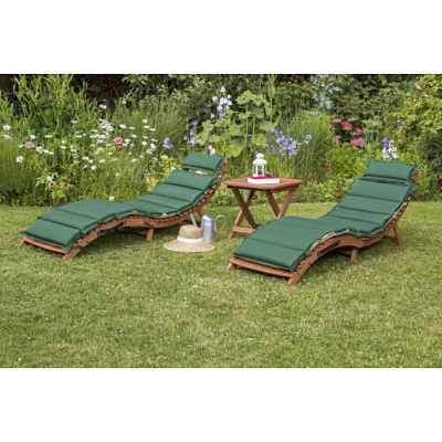 Комплект шезлонги и столик Afina Garden AFM-803A-T133 Beige-Green (2+1) Зеленый