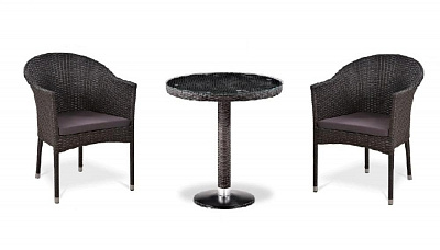 Комплект плетеной мебели Afina Garden T601 Y350A-W53 2Pcs Brown (2+1) Коричневый