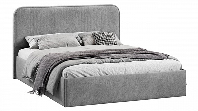Кровать с подъемным механизмом Тиффани Трия Тип 1 с заглушиной Микровелюр Wellmart Silver 1400x2000