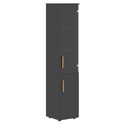 Шкаф-колонка комбинированный Skyland ФОРТА (Forta) FHC 40.2(R) Черный Графит