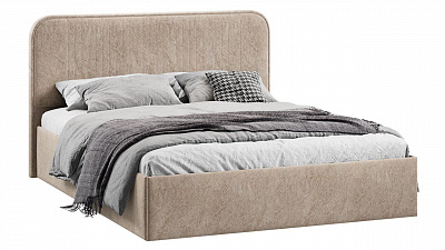 Кровать 140х200 c подъемным механизмом Тиффани микровелюр Wellmart Dark Beige Трия