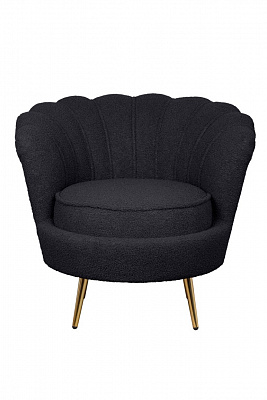Низкое кресло Pearl Black Boucle Черный