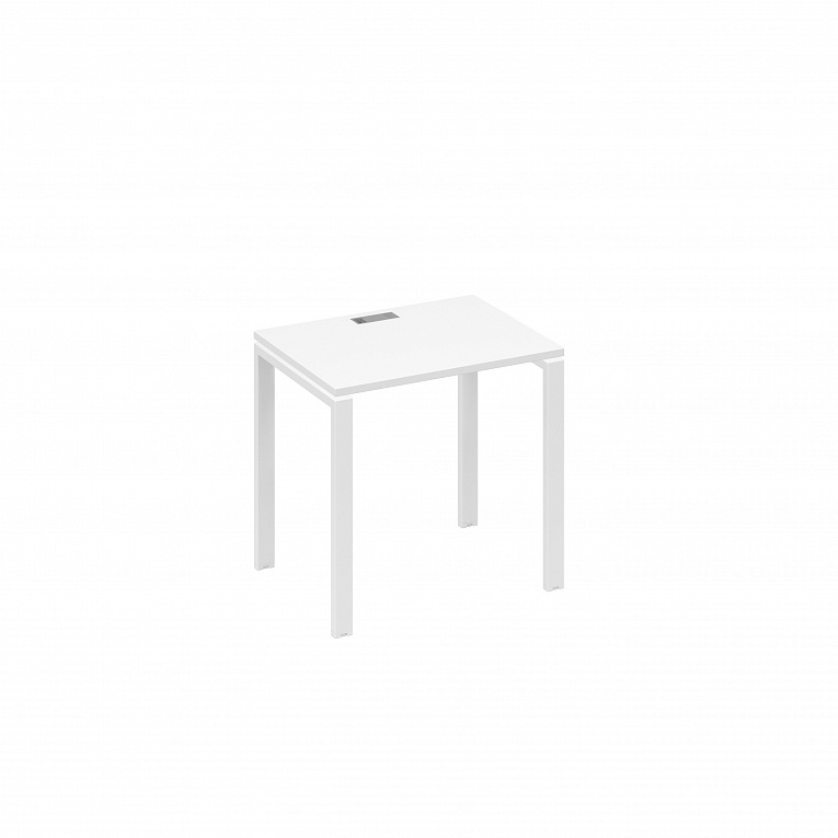 Стол письменный 80х60 Юнитекс А4 UNO А4 Б1 001 БП белый премиум / металлокаркас белый