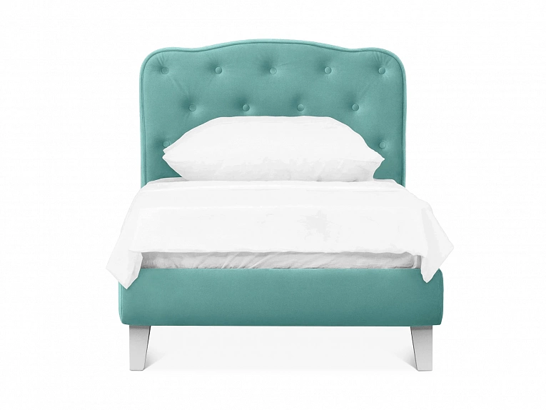 Кровать OgogoHome Candy голубой / белые ножки 953310