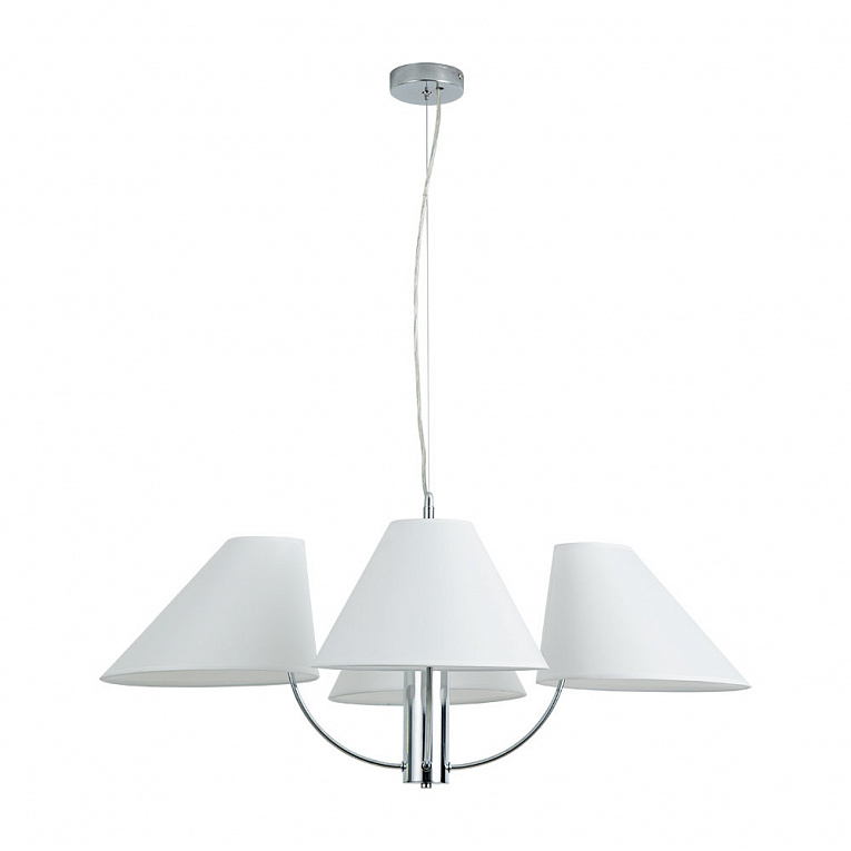 Подвесная люстра Arte Lamp RONDO хром, белый A4086LM-4CC