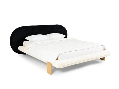 Кровать OgogoHome Softbay 160x200 (букле) черный 869919